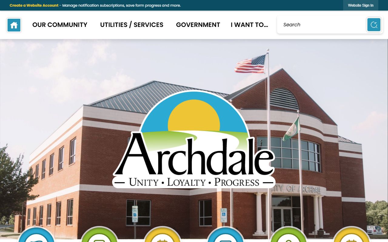 City of Archdale homepage for Archdale residents directory