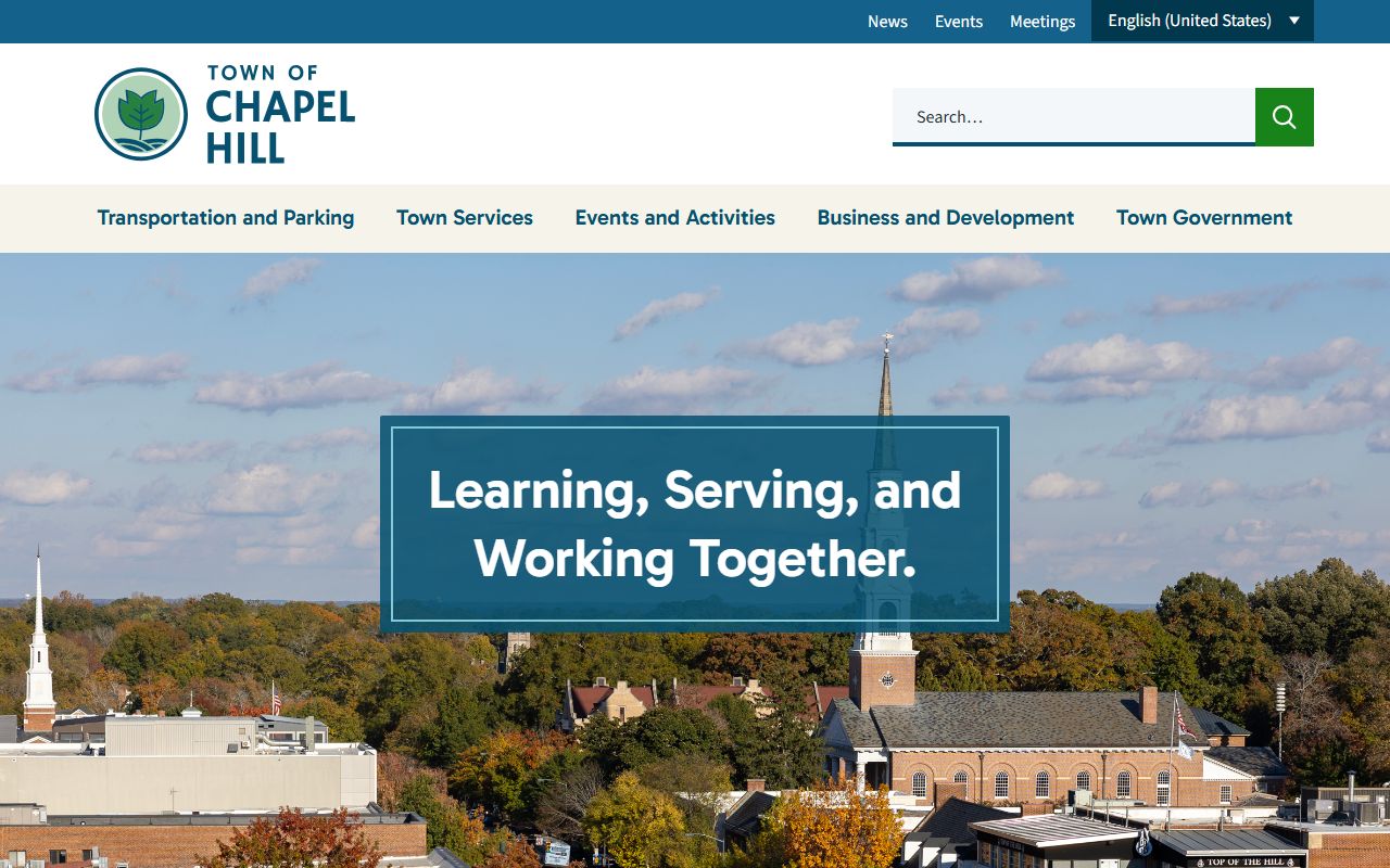 Town of Chapel Hill website for Chapel Hill residents directory