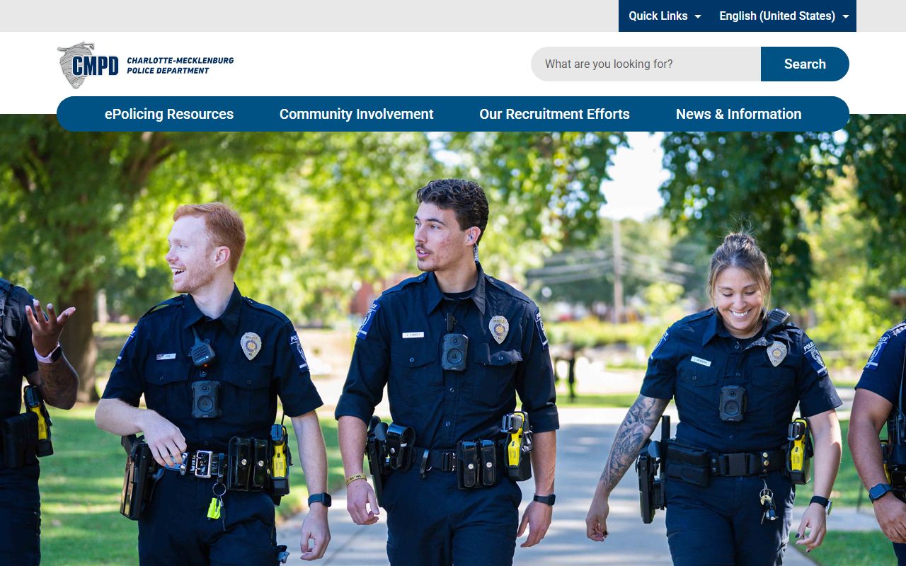 Charlotte-Mecklenburg Police Department page for Charlotte residents directory