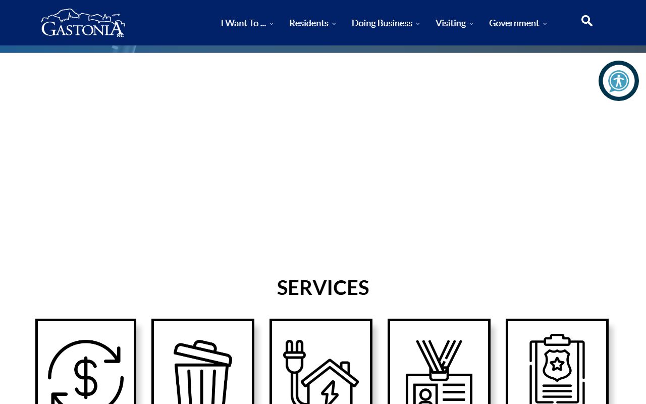 City of Gastonia homepage for Gastonia residents directory