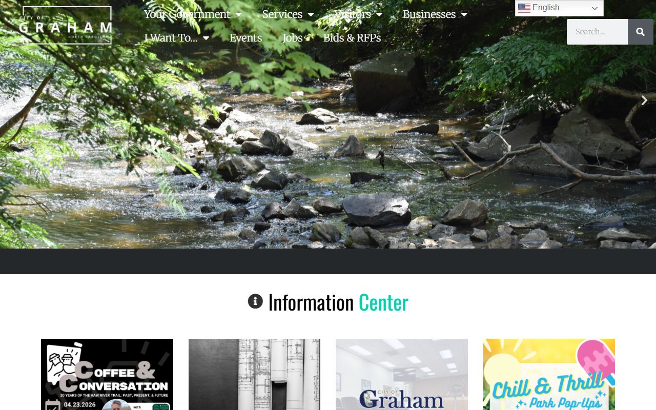 City of Graham homepage for Graham residents directory