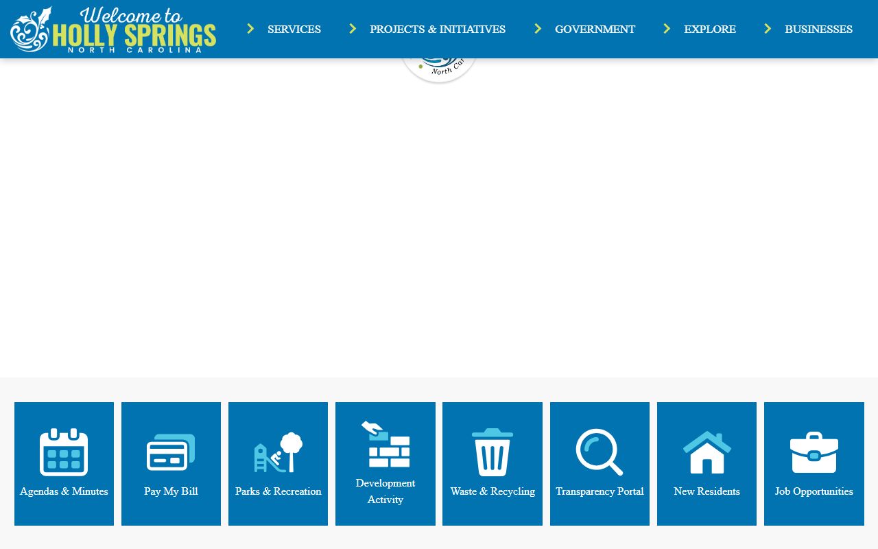 Town of Holly Springs homepage Holly Springs residents directory