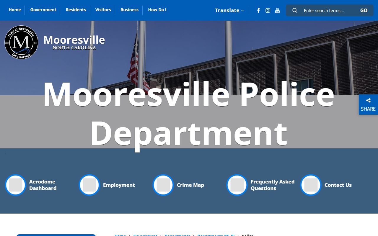Mooresville Police Department page Mooresville residents directory