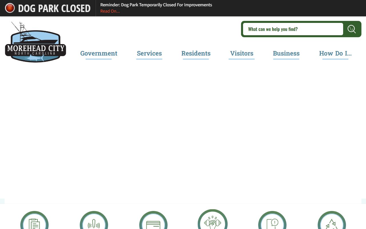 Town of Morehead City homepage for Morehead City residents directory