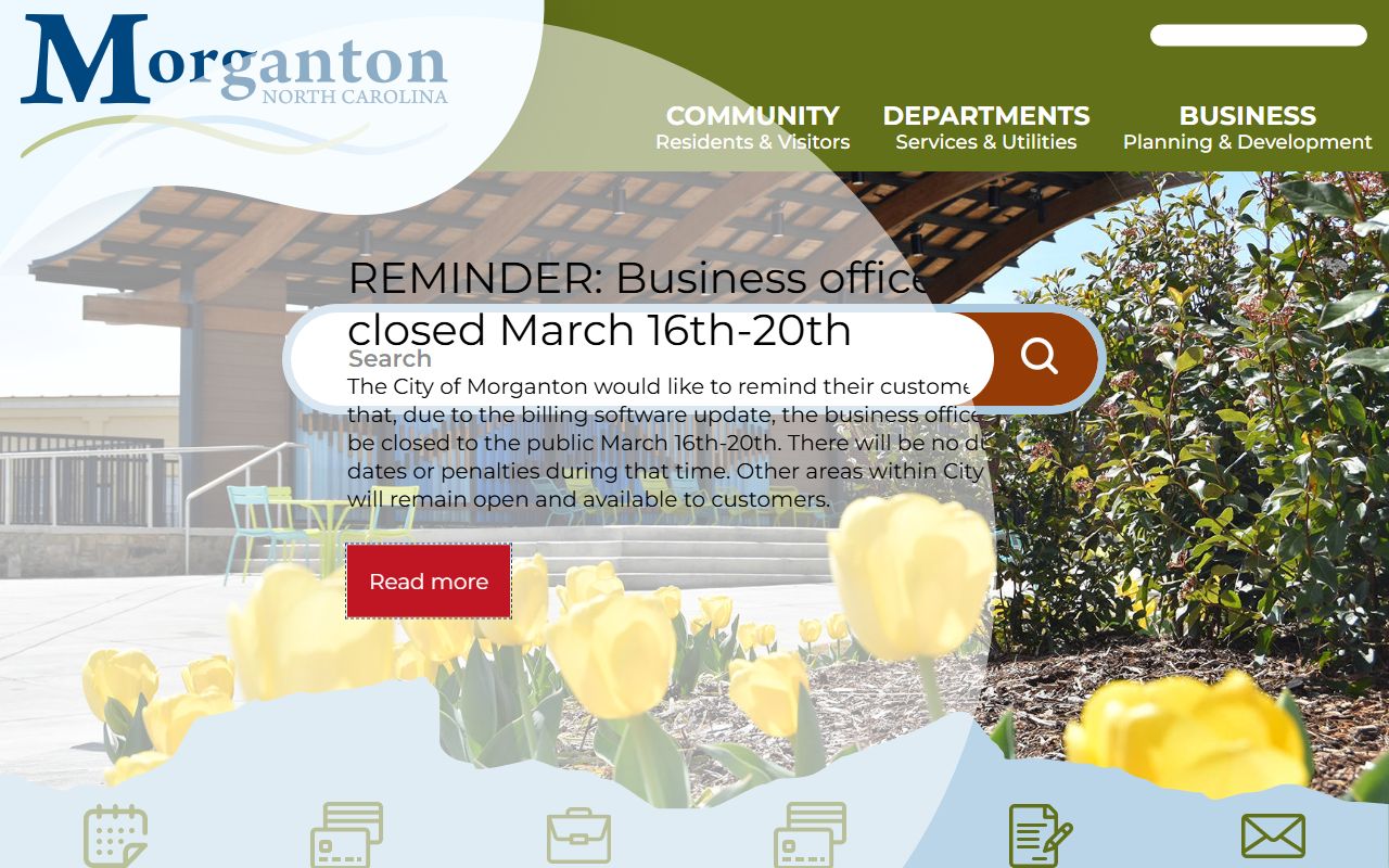 City of Morganton homepage for Morganton residents directory