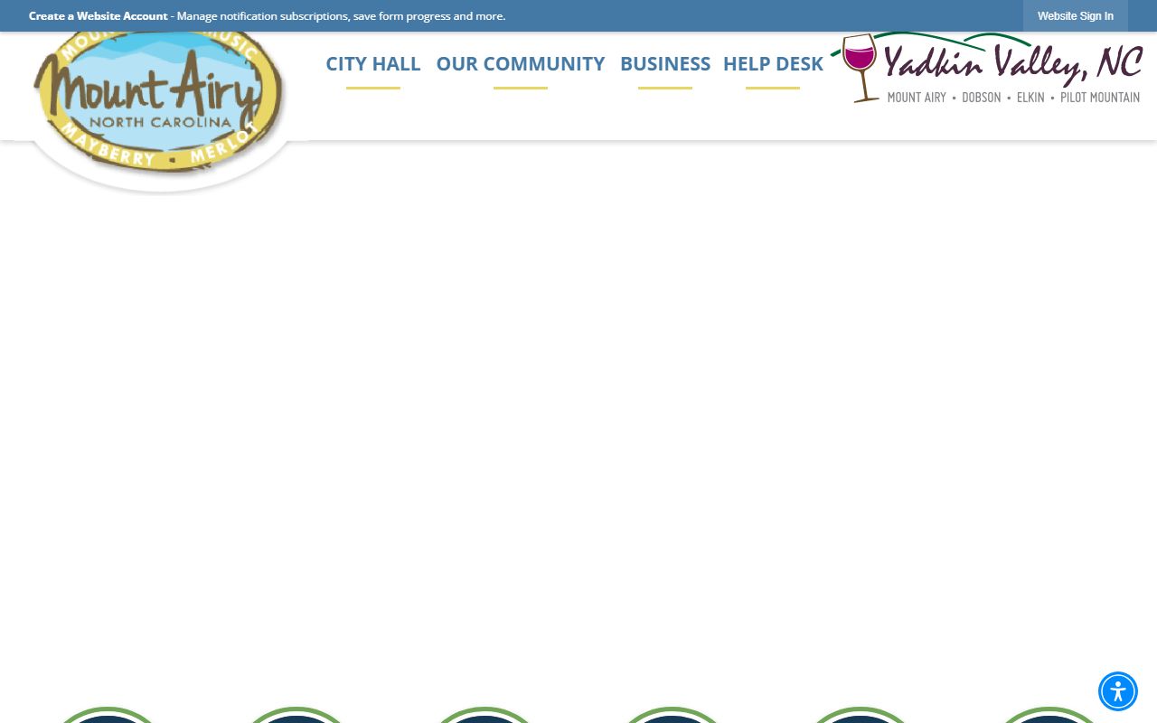City of Mount Airy homepage for Mount Airy residents directory