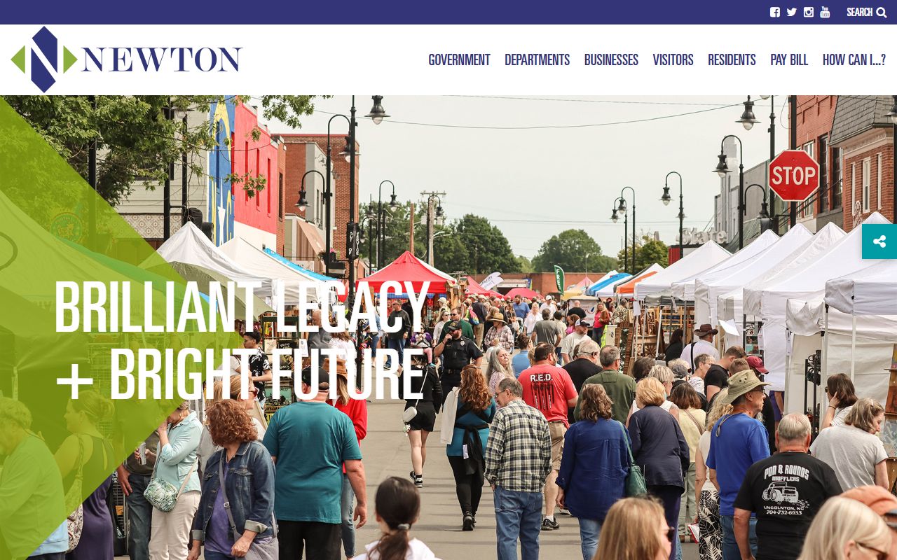 City of Newton homepage for Newton residents directory