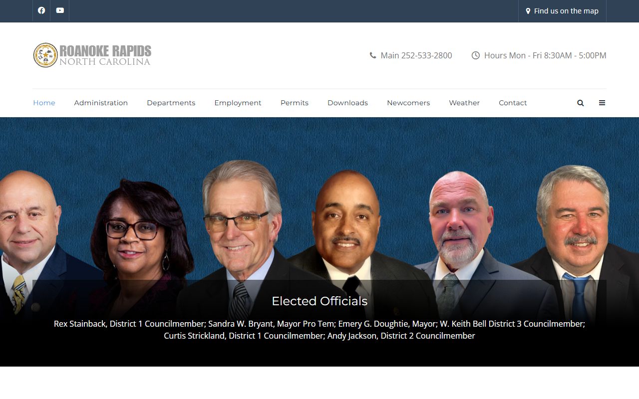 City of Roanoke Rapids homepage for Roanoke Rapids residents directory