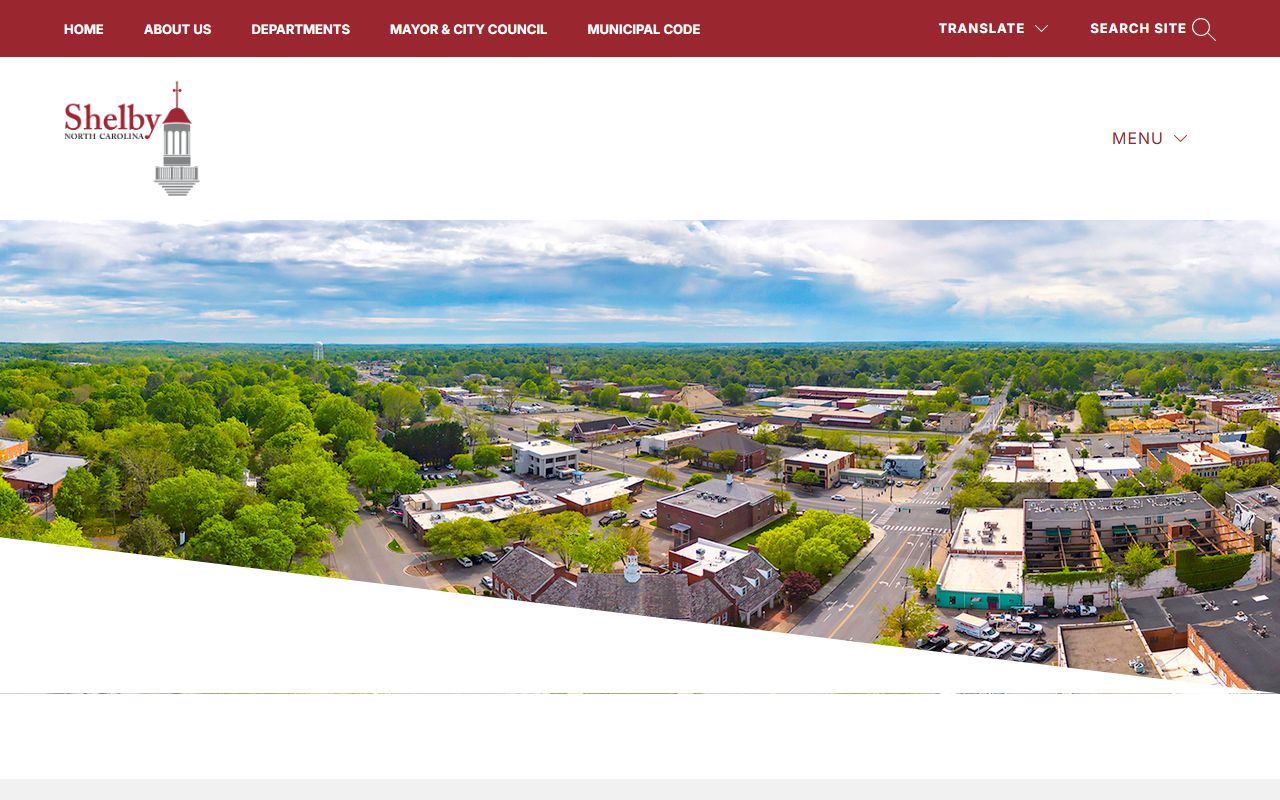 City of Shelby homepage for Shelby residents directory