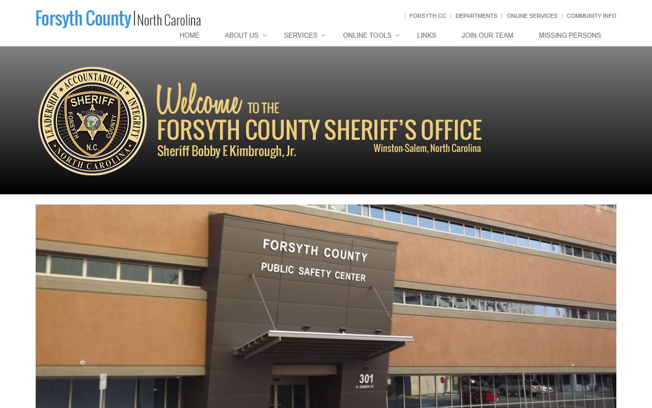 Forsyth County Sheriff's Office page for Forsyth County residents directory